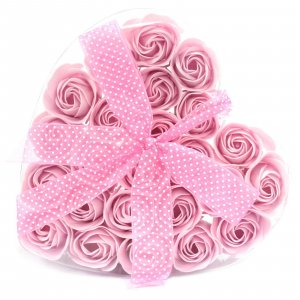 24 darabos szappanvirág készlet - rózsaszín rózsa