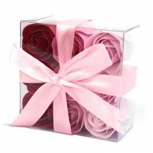 9 darabos szappanvirág készlet - rózsaszín rózsa