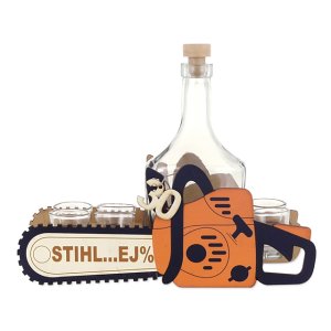 Fűrész formájú ajándékkészlet 30. születésnapra