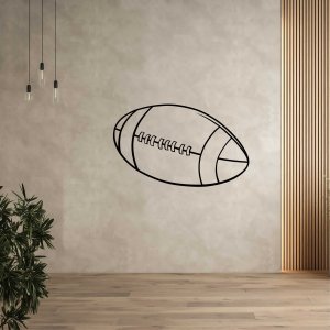 Fából készült kép a falon - amerikai futball labda