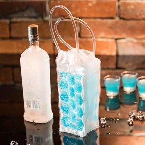 Hűtőtáska palackhoz kék