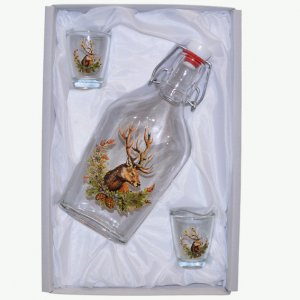 Alkoholos üveg szikracsövekkel - Szarvas