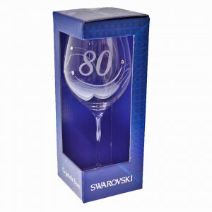 Éves SWAROVSKI borospohár - A 80. születésnapra