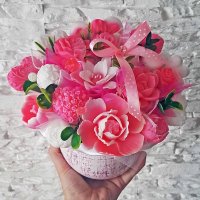 Eredeti szappancsokor - rózsaszín