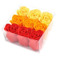 9 darabos szappanvirág készlet - Barack rózsa