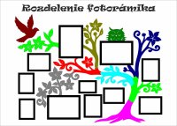 Fali képkeret – Családfa bagollyal és madárral