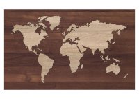 Kétrétegű fa világtérkép – 3D dizájn