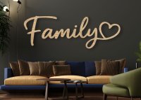 Fa fali felirat – Family, szívvel
