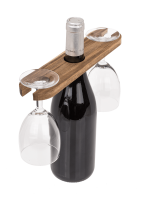 Fa állvány bor és poharak számára