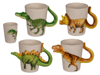 Kerámia bögre dinoszaurusszal - Stegosaurus