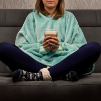 Sweatshirt takaró - Világoskék