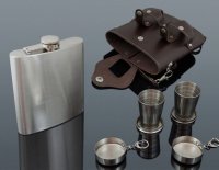 Rozsdamentes acél lombik XXL 540 ml + lyukasztók