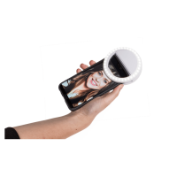 Selfie LED fénygyűrű 3 intenzitással - fehér