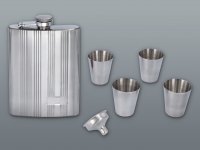 Szett BLACK fröccsös üveg 240 ml + 4 db 35 ml-es stamper palackkal