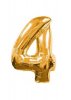 4-es számú arany fóliás lufi - 106 cm