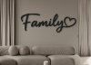 Fa fali felirat – Family, szívvel